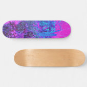 Trippy Hot Pink en Blue Impressionistic Landscape Persoonlijk Skateboard (Horizontaal)