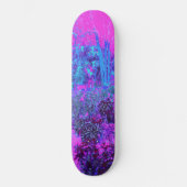 Trippy Hot Pink en Blue Impressionistic Landscape Persoonlijk Skateboard (Voorkant)