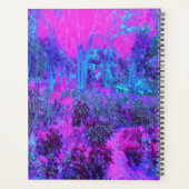 Trippy Hot Pink en Blue Impressionistic Landscape Planner (Achterkant)