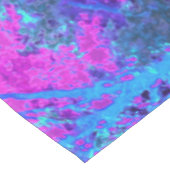 Trippy Hot Pink en Blue Impressionistic Landscape Tafelkleed (Gekanteld)