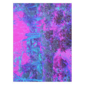 Trippy Hot Pink en Blue Impressionistic Landscape Tafelkleed (Voorkant)