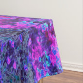 Trippy Hot Pink en Blue Impressionistic Landscape Tafelkleed (Voorbeeld)