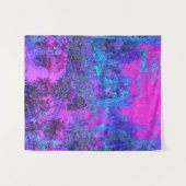 Trippy Hot Pink en Blue Impressionistic Landscape Wandkleed (Voorkant (horizontaal))