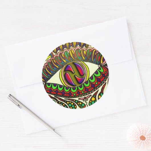 Trippy Hydro Ronde Sticker (Envelop)