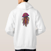 Trippy Jellyfish Neon Graphic Hoodie (Achterkant)
