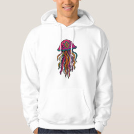 Trippy Jellyfish Neon Graphic Hoodie
