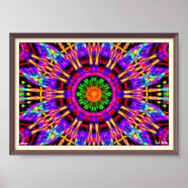 Trippy Kaleidoscopisch Poster