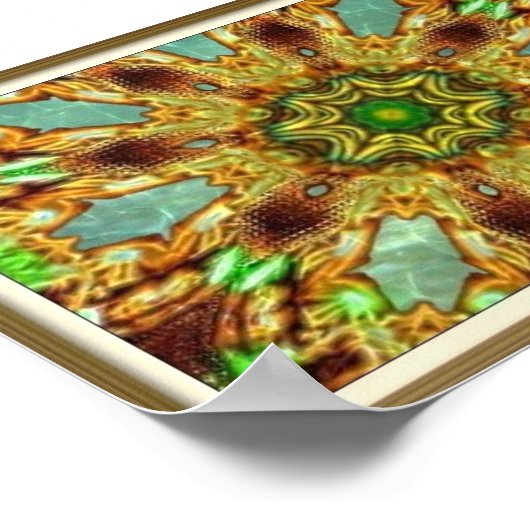 Trippy Keleidoscopisch Poster (Hoek)