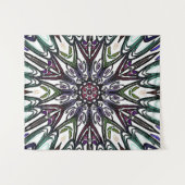 Trippy kleurrijk bloemontwerp wandkleed (Voorkant (horizontaal))