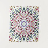 Trippy kleurrijk bloemontwerp wandkleed (Voorkant)
