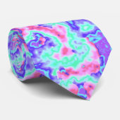 Trippy Kleurrijk Maximalistische Abstracte Marmer Stropdas (Opgerold)