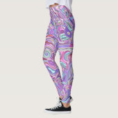 Trippy Kleurrijke 3D Krullen Leggings (Links)