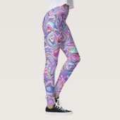 Trippy Kleurrijke 3D Krullen Leggings (Rechts)