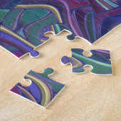Trippy Kleurrijke 3D Krullen Legpuzzel (Zijkant)