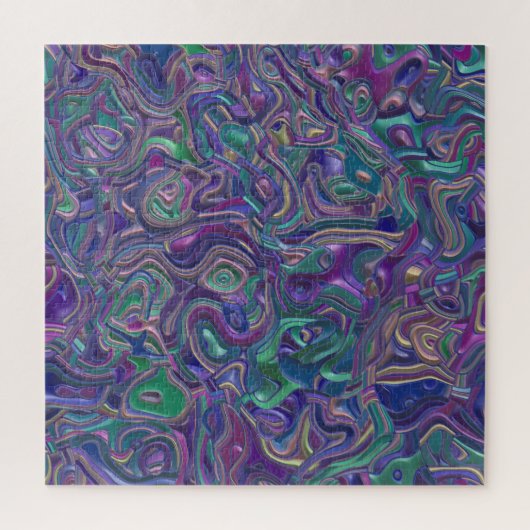 Trippy Kleurrijke 3D Krullen Legpuzzel (Verticaal)
