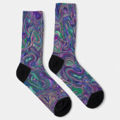 Trippy Kleurrijke 3D Krullen Sokken (Rechts)