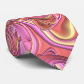 Trippy Kleurrijke 3D Krullen Stropdas (Opgerold)