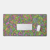 Trippy Kleurrijke Blob Bureaumat (Keyboard & Muis)