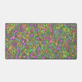 Trippy Kleurrijke Blob Bureaumat (Voorkant)