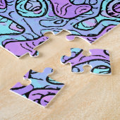 Trippy Kleurrijke Blob Legpuzzel (Zijkant)