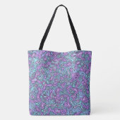 Trippy Kleurrijke Blob Tote Bag (Achterkant)
