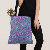 Trippy Kleurrijke Blob Tote Bag (Dichtbij)