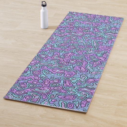 Trippy Kleurrijke Blob Yogamat (In situ)