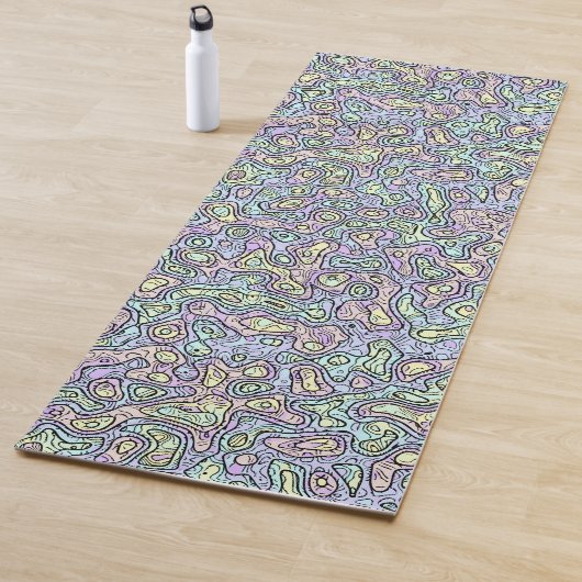 Trippy Kleurrijke Blob Yogamat (In situ)