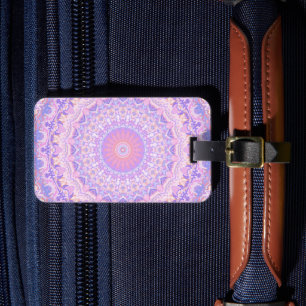 Trippy Kleurrijke Ingewikkelde Boho Hippie Mandala Bagagelabel