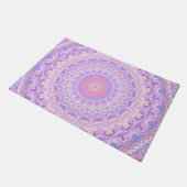 Trippy kleurrijke ingewikkelde boho hippie mandala deurmat (Schuin)