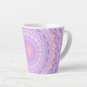 Trippy Kleurrijke Ingewikkelde Boho Hippie Mandala Latte Mok