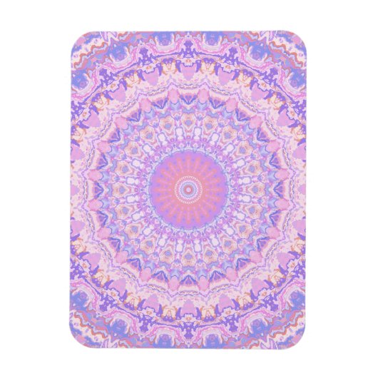 Trippy kleurrijke ingewikkelde boho hippie mandala magneet (Verticaal)