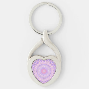 Trippy Kleurrijke Ingewikkelde Boho Hippie Mandala Sleutelhanger