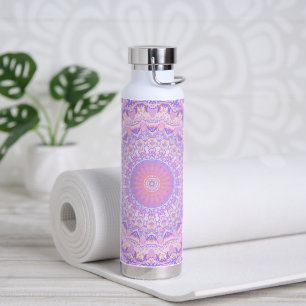Trippy Kleurrijke Ingewikkelde Boho Hippie Mandala Waterfles