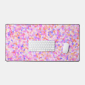 Trippy Kleurrijke Maximalist Boho Sprinkle Mozaïek Bureaumat (Keyboard & Muis)