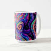 Trippy Kleurrijke Octopus Koffiemok (Voorkant rechts)