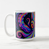Trippy Kleurrijke Octopus Koffiemok (Links)