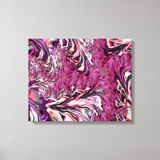 Trippy Kleurrijke Psychedelische Funky Fractale Ku Canvas Afdruk (Voorkant)