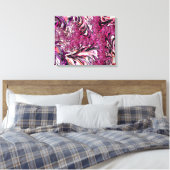 Trippy Kleurrijke Psychedelische Funky Fractale Ku Canvas Afdruk (Insitu (Slaapkamer))