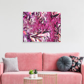 Trippy Kleurrijke Psychedelische Funky Fractale Ku Canvas Afdruk (Insitu (Woonkamer))