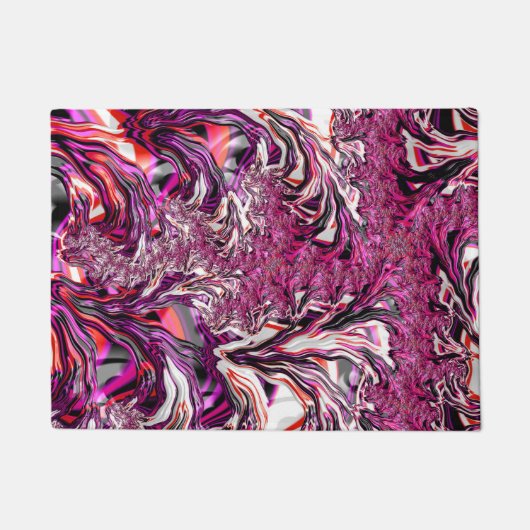 Trippy Kleurrijke Psychedelische Funky Fractale Ku Deurmat (Voorkant)
