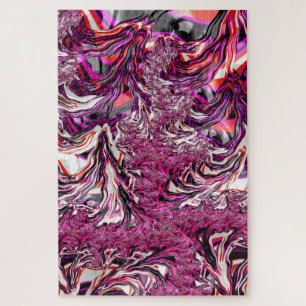 Trippy Kleurrijke Psychedelische Funky Fractale Ku Legpuzzel