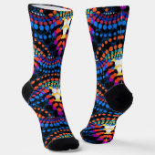 Trippy Kleurrijke Stippen Mode Sokken (Gebogen)