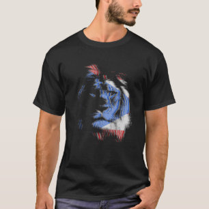 Trippy leeuw EDM raves techno Puerto Rico Ricaanse T-shirt