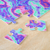 Trippy Levendige Kleurrijke Maximalistische Abstra Legpuzzel (Zijkant)