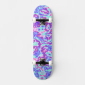 Trippy Levendige Kleurrijke Maximalistische Abstra Persoonlijk Skateboard (Voorkant)