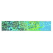 Trippy Lime Green en Blue Garden Landscape Medium Tafelloper (Horizontaal)