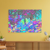 Trippy Lime Green en Paarse Garden Sunrise Canvas Afdruk (Insitu (Woonkamer))