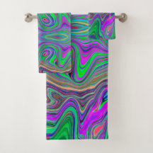 Trippy Lime Green en Paarse golven van Kleur