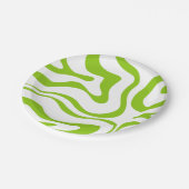 Trippy Lime Green Liquid Swirl Retro Abstract Papieren Bordje (Gekanteld)